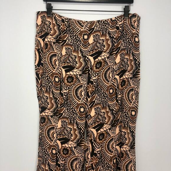 By Anthropologie Drapey Flare Pants Multicolor Size US 12 - Picture 6 of 16